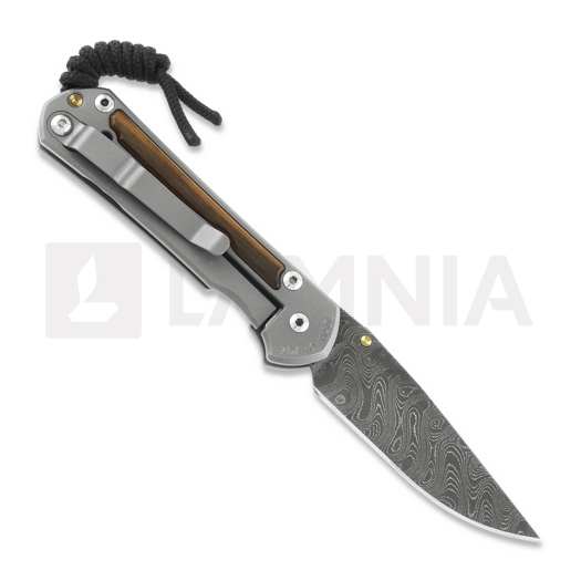 Chris Reeve Sebenza 31 sulankstomas peilis, large, macassar ebony damascus boomera L31-1118