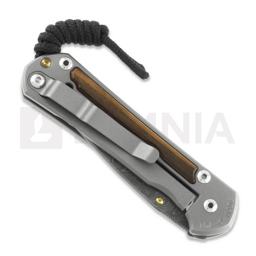 Chris Reeve Sebenza 31 sulankstomas peilis, large, macassar ebony damascus boomera L31-1118