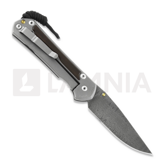 Coltello pieghevole Chris Reeve Sebenza 31, large, macassar ebony damascus ladder L31-1120