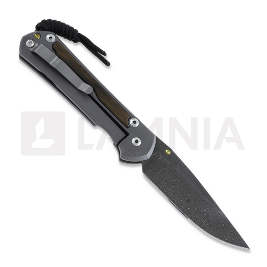Couteau pliant Chris Reeve Sebenza 31, large, macassar ebony damascus raindro L31-1122