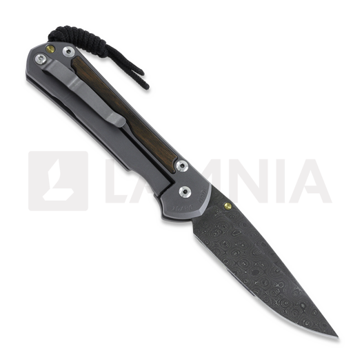 Coltello pieghevole Chris Reeve Sebenza 31, large, macassar ebony damascus raindro L31-1122