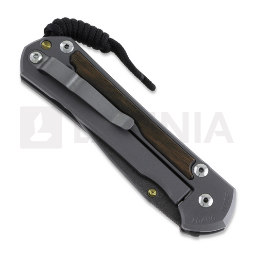 Couteau pliant Chris Reeve Sebenza 31, large, macassar ebony damascus raindro L31-1122