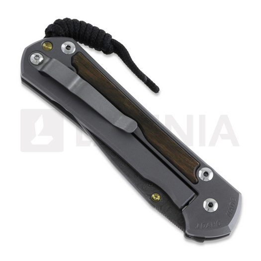 Coltello pieghevole Chris Reeve Sebenza 31, large, macassar ebony damascus raindro L31-1122