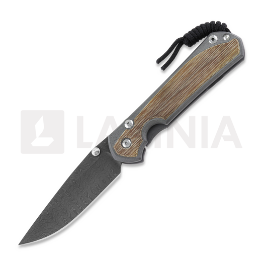 Chris Reeve Sebenza 31 Taschenmesser, large, natural micarta damascus ladder L31-1216