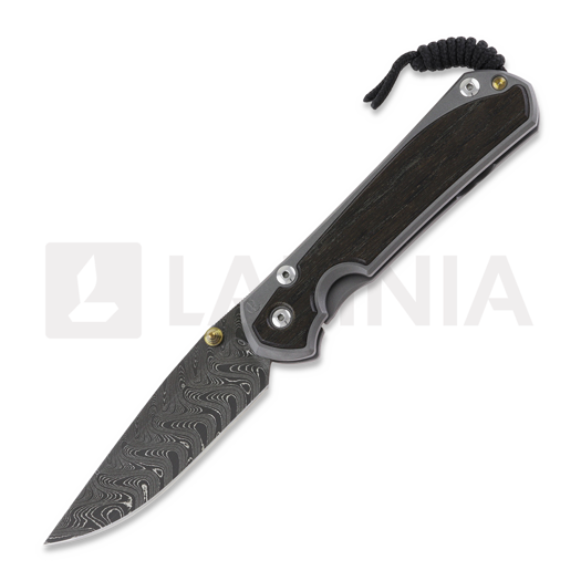 Coltello pieghevole Chris Reeve Sebenza 31, large, oak damascus boomerang L31-1102