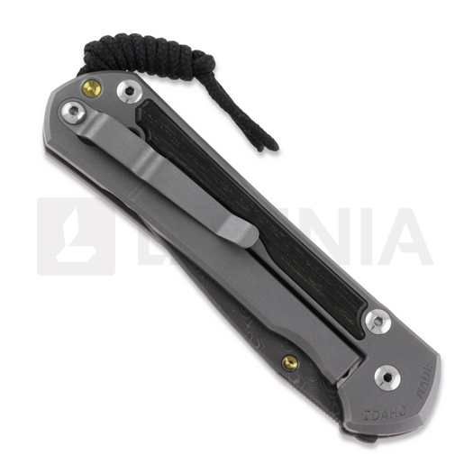 Chris Reeve Sebenza 31 folding knife, large, oak damascus raindrop L31-1106