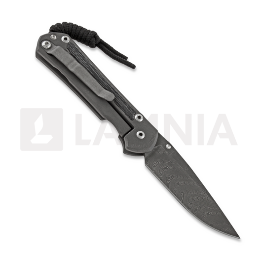 Chris Reeve Sebenza 31 foldekniv, small, black micarta damascus boomeran S31-1202