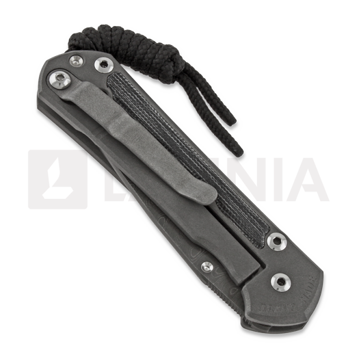 Chris Reeve Sebenza 31 foldekniv, small, black micarta damascus boomeran S31-1202