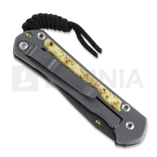 Coltello pieghevole Chris Reeve Sebenza 31, small, box elder damascus raindrop S31-1114