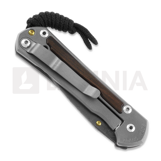 Coltello pieghevole Chris Reeve Sebenza 31, small, macassar ebony damascus ladder S31-1120