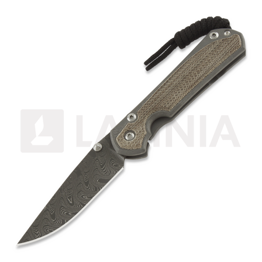 Liigendnuga Chris Reeve Sebenza 31, small, natural micarta damascus boomer S31-1214