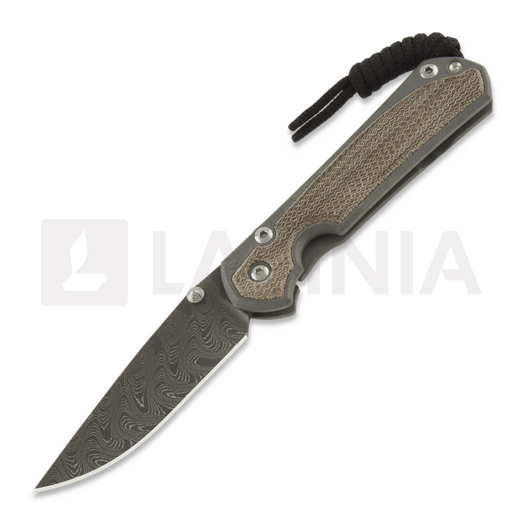 Chris Reeve Sebenza 31 fällkniv, small, natural micarta damascus boomer S31-1214