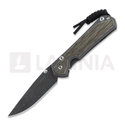 Chris Reeve Sebenza 31 סכין מתקפלת, small, natural micarta damascus raindr S31-1218