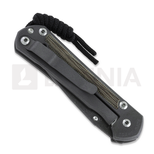 Coltello pieghevole Chris Reeve Sebenza 31, small, natural micarta damascus raindr S31-1218
