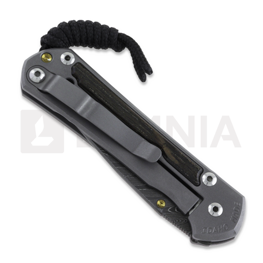 Chris Reeve Sebenza 31 folding knife, small, oak damascus boomerang S31-1102