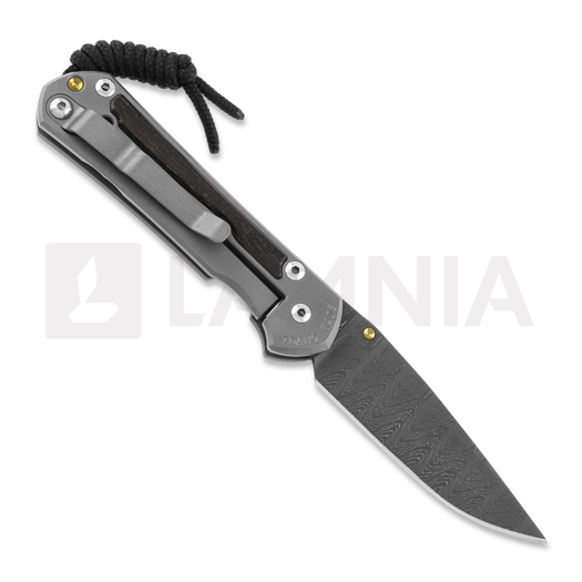 Chris Reeve Sebenza 31 sulankstomas peilis, small, oak damascus ladder S31-1104