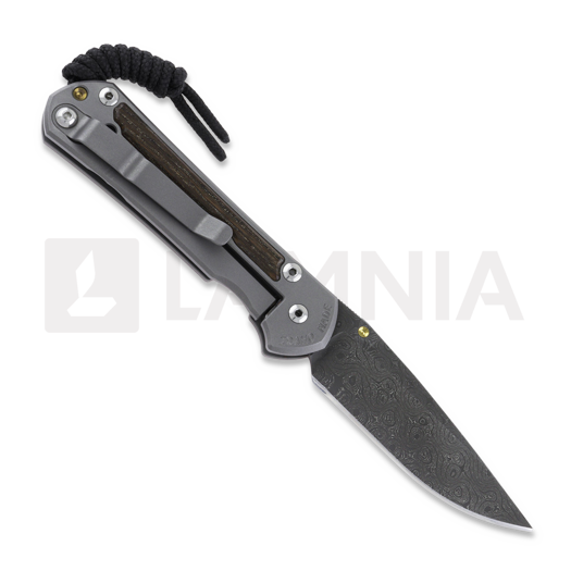 Chris Reeve Sebenza 31 folding knife, small, oak damascus raindrop S31-1106