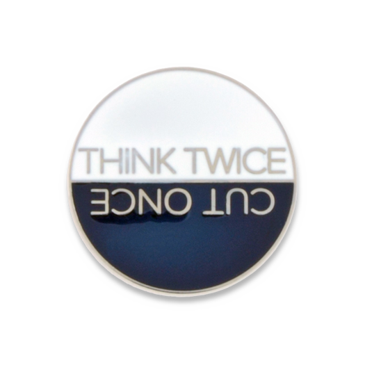 Chris Reeve Think Twice Cut Once patch CRK-2011