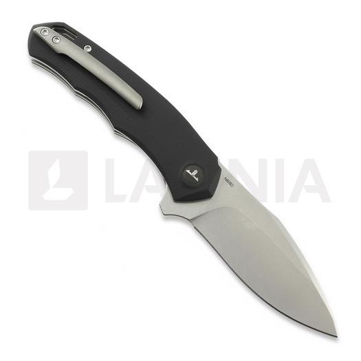 Cimmerian Knives C1 Stonewashed f&auml;llkniv, black