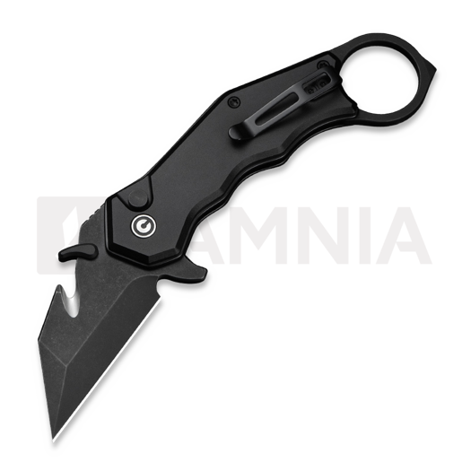 Couteau pliant CIVIVI Amaroq, Black Aluminum, Black Stonewash C24018-2