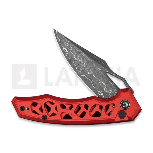 CIVIVI Anaaki Damascus, Skeletonized Red Aluminum C24039-DS1