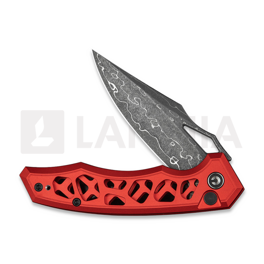 CIVIVI Anaaki Damascus, Skeletonized Red Aluminum C24039-DS1