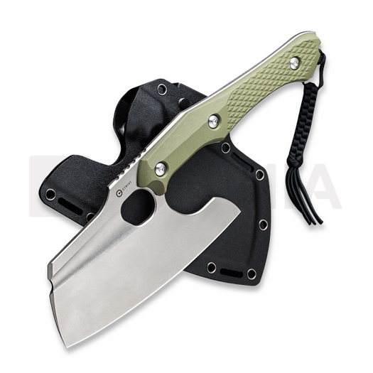 CIVIVI Aratra, Diamond Pattern OD Green G-10, Stonewash C21041-2