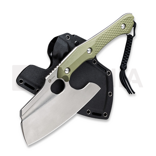CIVIVI Aratra, Diamond Pattern OD Green G-10, Stonewash C21041-2