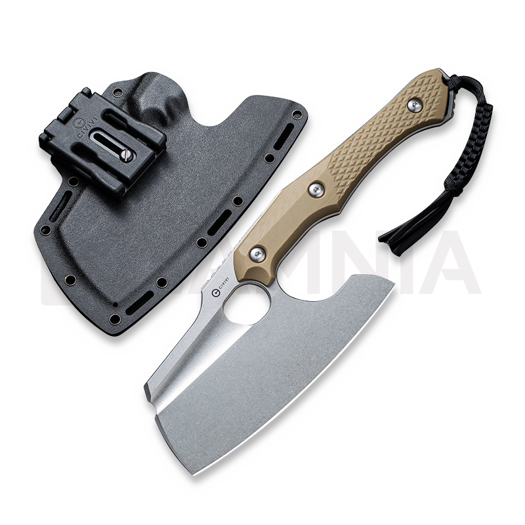 CIVIVI Aratra, Diamond Pattern Tan G-10, Stonewash C21041-3