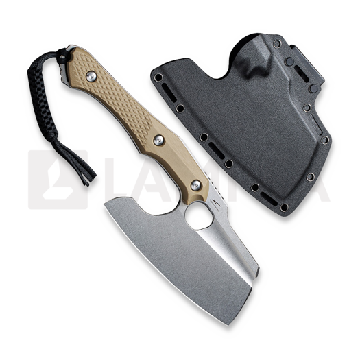 CIVIVI Aratra, Diamond Pattern Tan G-10, Stonewash C21041-3