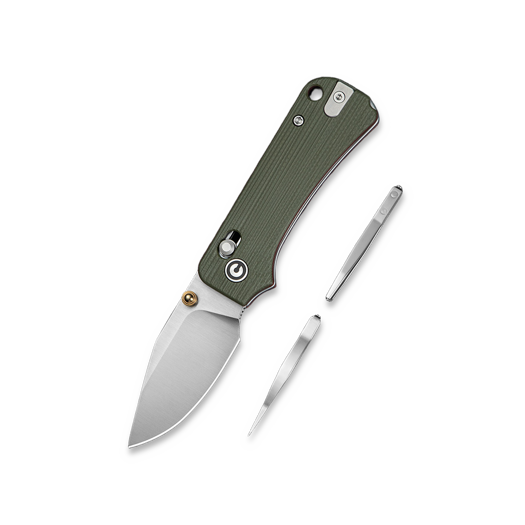 CIVIVI Baby Banter 2 TG, Milled Green/Red, Satin C24074-1