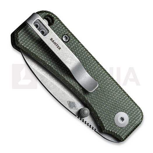 CIVIVI Baby Banter Green Micarta sulankstomas peilis C19068SB-1