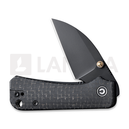 CIVIVI Baby Banter Wharncliffe, Black Burlap Micarta C19068SC-1