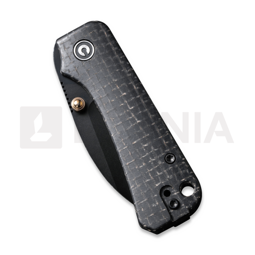 CIVIVI Baby Banter Wharncliffe, Black Burlap Micarta C19068SC-1