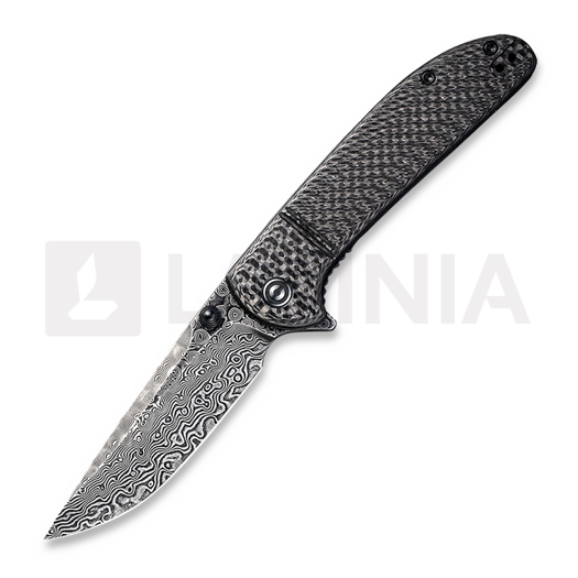 CIVIVI Badlands Vagabond Damascus kääntöveitsi, twill carbon fiber C2019DS-1