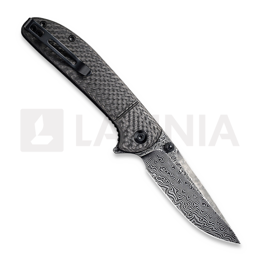 CIVIVI Badlands Vagabond Damascus foldekniv, twill carbon fiber C2019DS-1