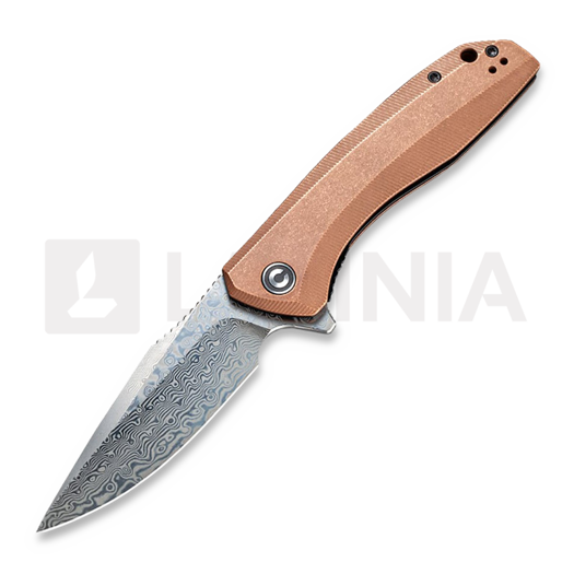 CIVIVI Baklash Damascus folding knife, copper C801DS-2