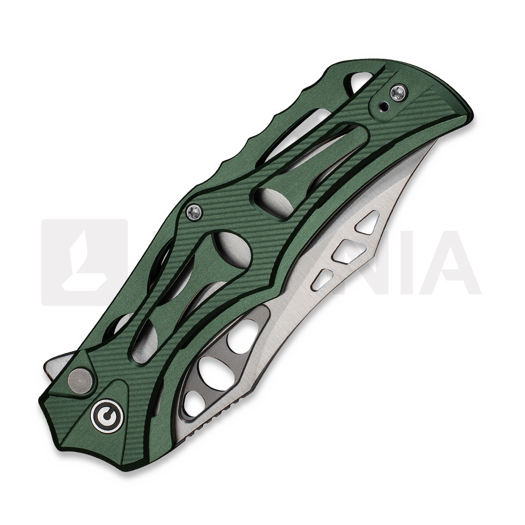 CIVIVI Biophase sulankstomas peilis, Green Aluminum, Satin C23083-1