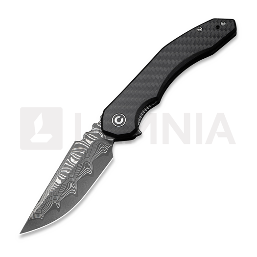 Liigendnuga CIVIVI Bluetick Damascus, Carbon Fiber Overlay/Black G-10 C23050-DS2