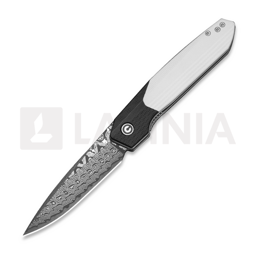 CIVIVI Brr15 Light Damascus Taschenmesser, Black/White G-10 C25063-DS1