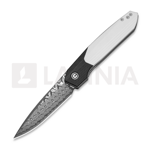 CIVIVI Brr15 Light Damascus Taschenmesser, Black/White G-10 C25063-DS1