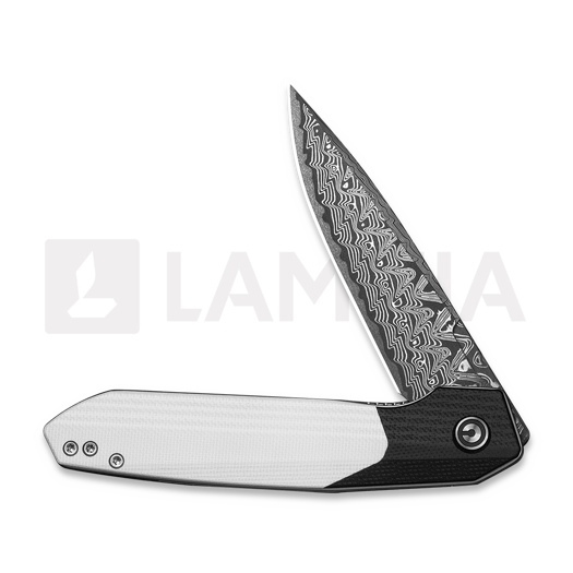 CIVIVI Brr15 Light Damascus Taschenmesser, Black/White G-10 C25063-DS1