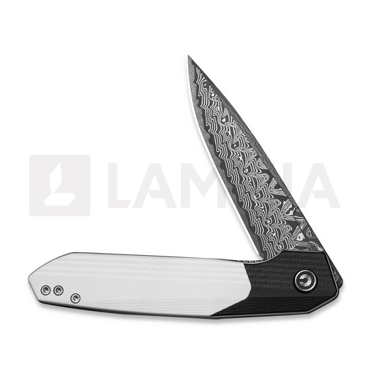 CIVIVI Brr15 Light Damascus Taschenmesser, Black/White G-10 C25063-DS1