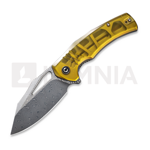 CIVIVI BullTusk Damascus, Polished Ultem C23017-DS1