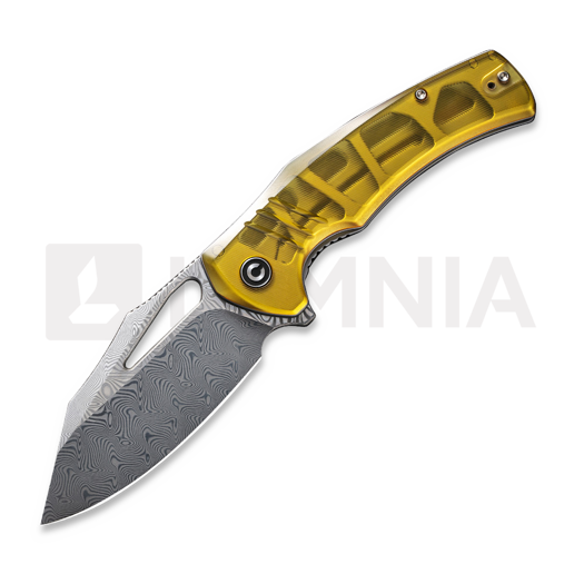 CIVIVI BullTusk Damascus, Polished Ultem C23017-DS1