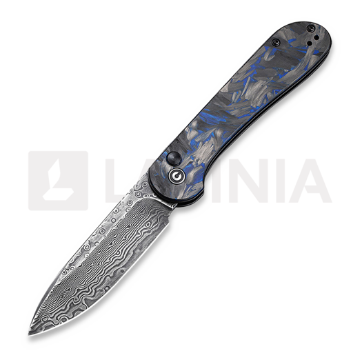 มีดพับ CIVIVI Button Lock Elementum Damascus C2103DS