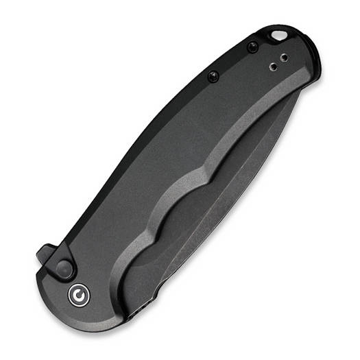 CIVIVI Button Lock Praxis, Black Aluminum, Black Stonewash C18026E-1