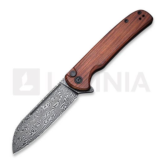 CIVIVI Chevalier Damascus Taschenmesser, cuibourtia wood C20022-DS1