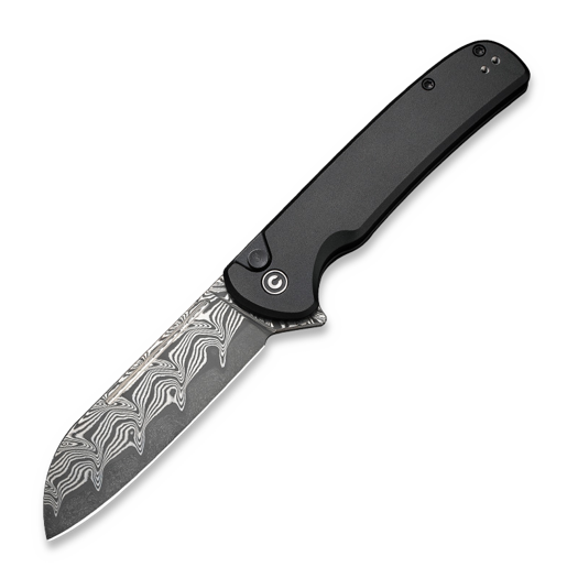 CIVIVI Chevalier II Damascus, Black Aluminum C20022B-DS1