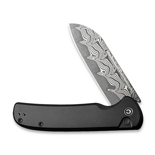 CIVIVI Chevalier II Damascus, Black Aluminum C20022B-DS1